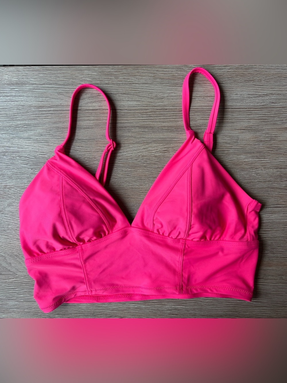 aerie Bright Pink Bralette Swim Bathing suit top bikini